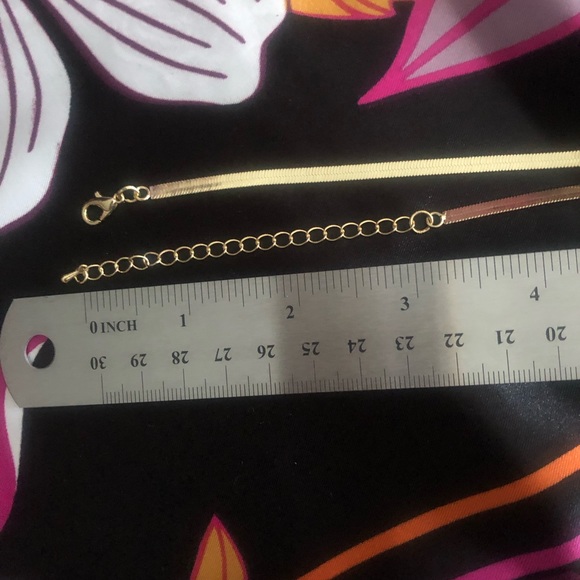 DIOR Tag onto a Necklace 14k Gold Plated Herringbone Chain - Picture 7 of 13